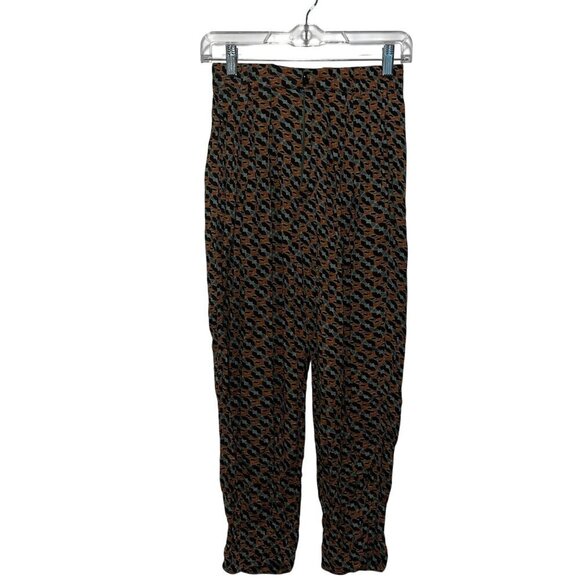 Urban Outfitters Womens Patterned Pants Small Orange & Black - Picture 1 of 11